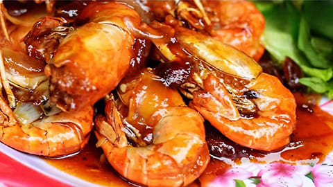 Tôm rang me chua ngọt Tôm rang me chua ngọt